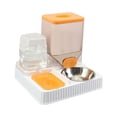 thumbnail image 2 of Comedero para gatos y dispensador de agua, almacenamiento de alimentos para mascotas, comederos para perros, alimentador automático para animales Naranja con Tazón, 2 of 8
