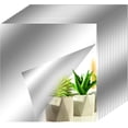 thumbnail image 1 of 18 Piezas Etiqueta De Espejo Adhesivo De Espejo Cuadrados De Espejo Decorativos Plata Mosaico Decorativo Extraíble Autoadhesivo Baño Sala De Estar Dormitorio 15 × 15 Cm, 1 of 5