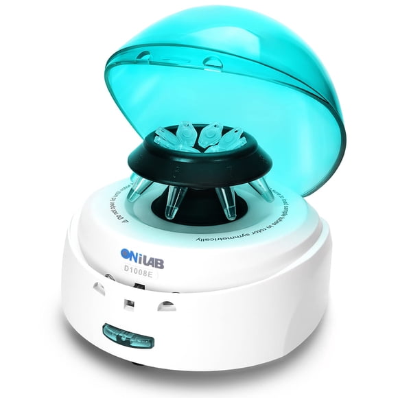 ONiLAB's Scientific Mini centrífuga 7000 RPM 2680 x g RCF Centrífuga de mesa de laboratorio con 2 rotores para 8 x 0,2/0,5/1,5/2,0 ml y 0,2 ml? 32 tiras de PCR Bajo ruido = 45 dB 100-240 V Tapa verde