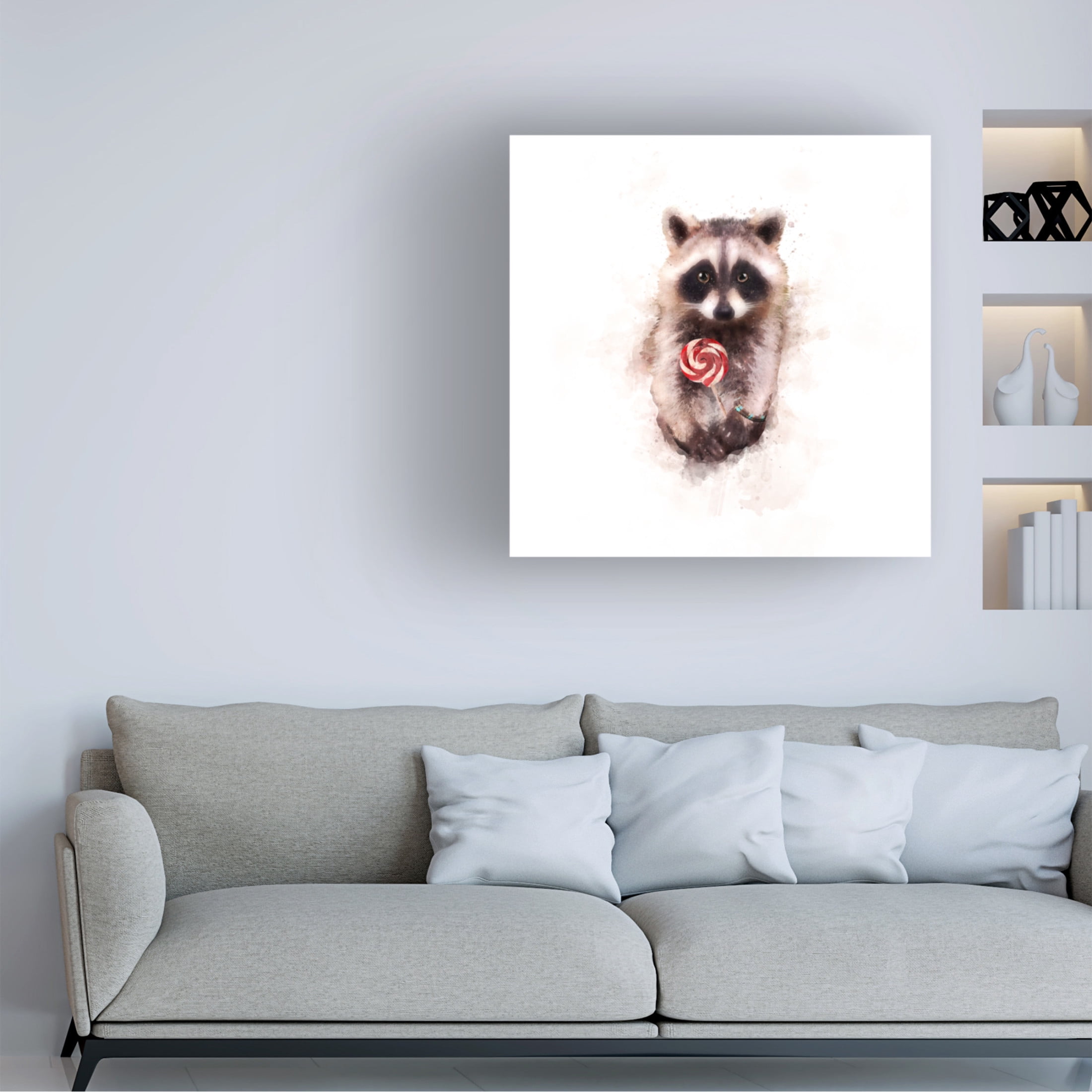 Trademark Fine Art Emel Tunaboylu  Baby Racoon Canvas Wall Art