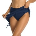 thumbnail image 4 of Women's Drawstring Ruched Swim Skirt with Panty Swimsuit Bottom for Women, 4 of 8
