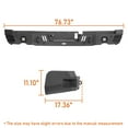 thumbnail image 5 of Hooke Road Steel Rear Back Bumper Black Fit 2019-2023 Dodge Ram 1500 ( Excluding 1500 Classic）, 5 of 13
