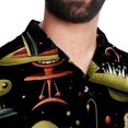 thumbnail image 5 of Alien Men's Short Sleeve Button Down Poplin Casual Beach Shirts, 5 of 6