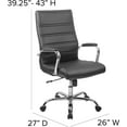 FETON High Back Black LeatherSoft Executive Swivel Office Chair with