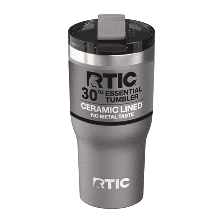 RTIC 30 oz Ceramic Lined Insulated Essential Tumbler Leak-Resistant Lid Graphite
