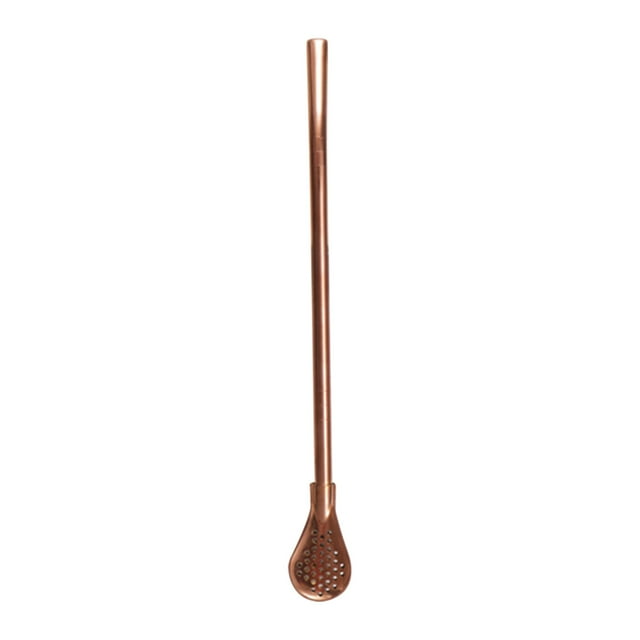 ICQOVD Stainless Steel 304 Detachable Straw Colander Tea Leaking Spoon Milk Tea Coffee Stirring Spoon