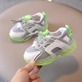 thumbnail image 5 of Christmas Clearance! Borniu Toddler Shoes Children Baby Girls Boys Letter LED Light Luminous Running Sport Shoes Clearance, 5 of 5