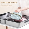 thumbnail image 3 of FORMRS Makeup Bag Travel Cosmetic Organizer for Women Fold Flat Zipper Pouch with Handle, Cartoon Sheep Pattern, 3 of 8