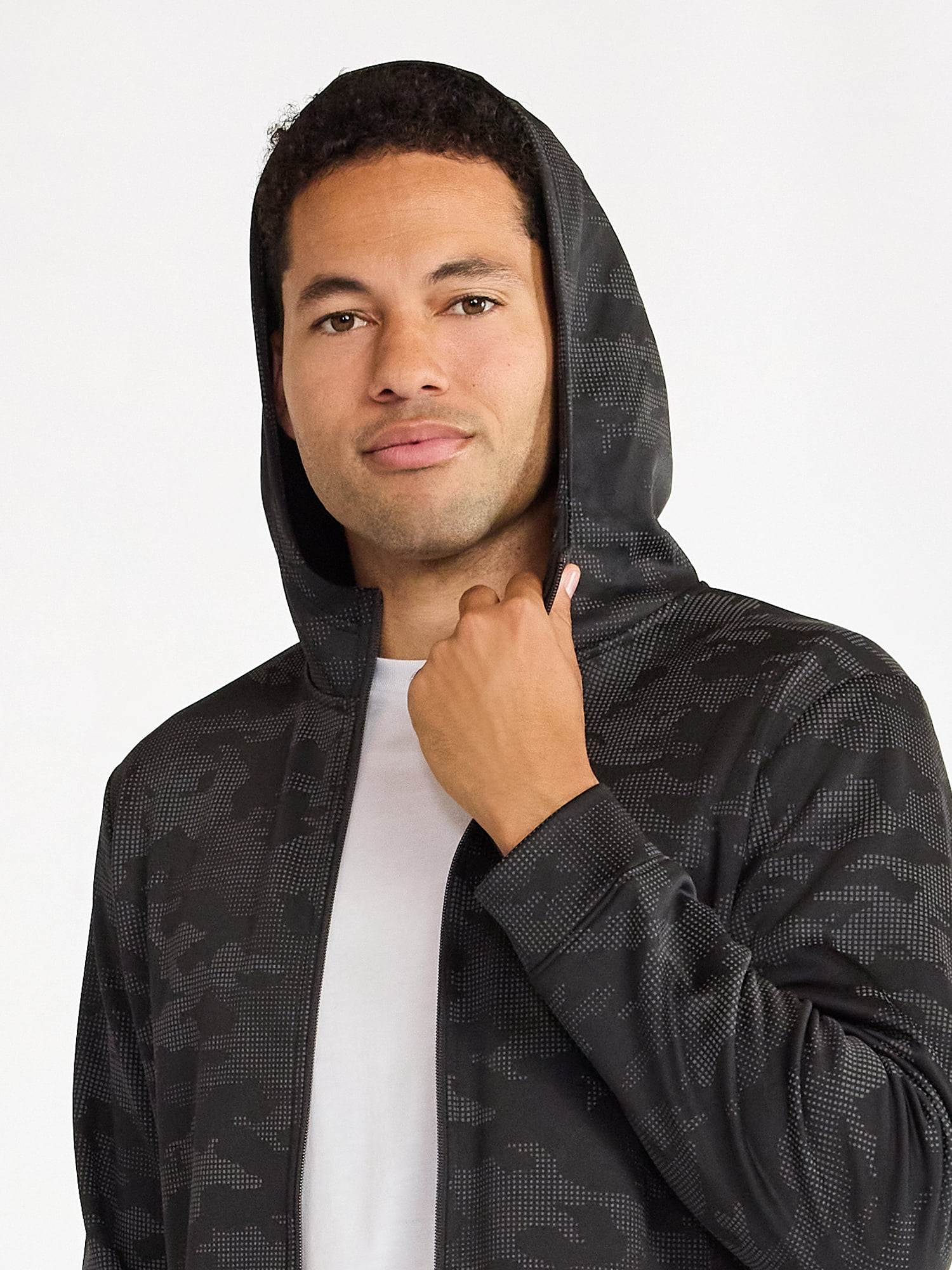 Athletic Works Men's and Big Men's Reflective Hoodie, Size S-3XL