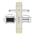 thumbnail image 2 of C001B-80 Silver Smart Lock Cylinder for European-Style Doors - Home/Office/Hotel Upgrade Kit with Fingerprint, Password & Mechanical Key Access - No Extra Drilling Required, Stainless Steel, 2 of 6