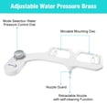thumbnail image 4 of yeacher Bidet Intelligent pour Toilette Non Électrique avec Double Pulvérisation, Débit d'Eau Froide Réglable, Installation Facile pour Tous les Âges, Matériau ABS, Blanc, Ajustement Universel (R.-U./UE/AU), 4 of 6