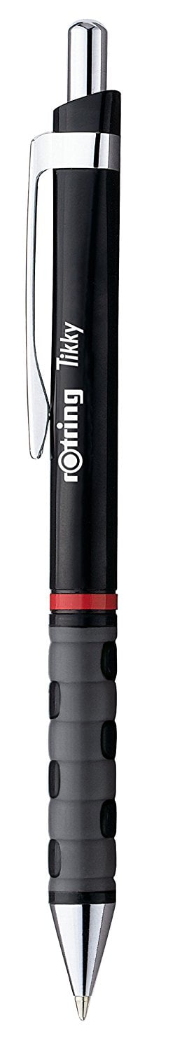 Rotring Tikky Liner GEL Pen Chrome Body 0.3 0.5 & 0.7 Pen Black Ink CLEARANCE