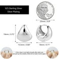 thumbnail image 6 of Lancharmed Silver Plated Womens Earrings,Gradient Teardrop Hoop Earring Gifts Under 10, 6 of 8