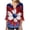 Red Tees, variant on 4th of July Tops for Women Henley V Neck Button 3/4 Sleeve Blouse Independence Day Patriotic T Shirts Summer Red Tees M