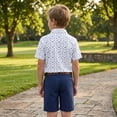 thumbnail image 5 of FYDUU Boys Polo Shirts Short Sleeve Active Casual Collared Tops Graphic Printed Classic Fit Golf Shirts Kids School Shirts Comfort Wear 5-6 Years, 5 of 5