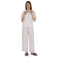 thumbnail image 5 of Inkmeso Women Cotton Nightwear Pajamas Set Classic Short Sleeve 2 Pc Shirt & Pajama Loungewear, 5 of 7