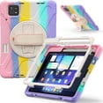 thumbnail image 1 of For Xiaomi Pad 6 Pro / Xiaomi Pad 6 case 2023 11" kids Case with Rotating Stand Hand Strap Pencil Holder Shockproof tablet cover Colorful PInk Xiaomi Pad 6(6 Pro), 1 of 5