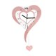 thumbnail image 4 of Reloj de pared en forma de corazón, movimiento silencioso, para colgar en la pared, acrílico, para comedor Rosa, 4 of 9