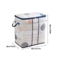thumbnail image 3 of Hvmvliv 1Pc Storage Bag Organizer Comforter Storage Bag with Clear Window Clothes Blanket Storage Organizer Reinforced Handle for Clothing Bedding White, 3 of 6