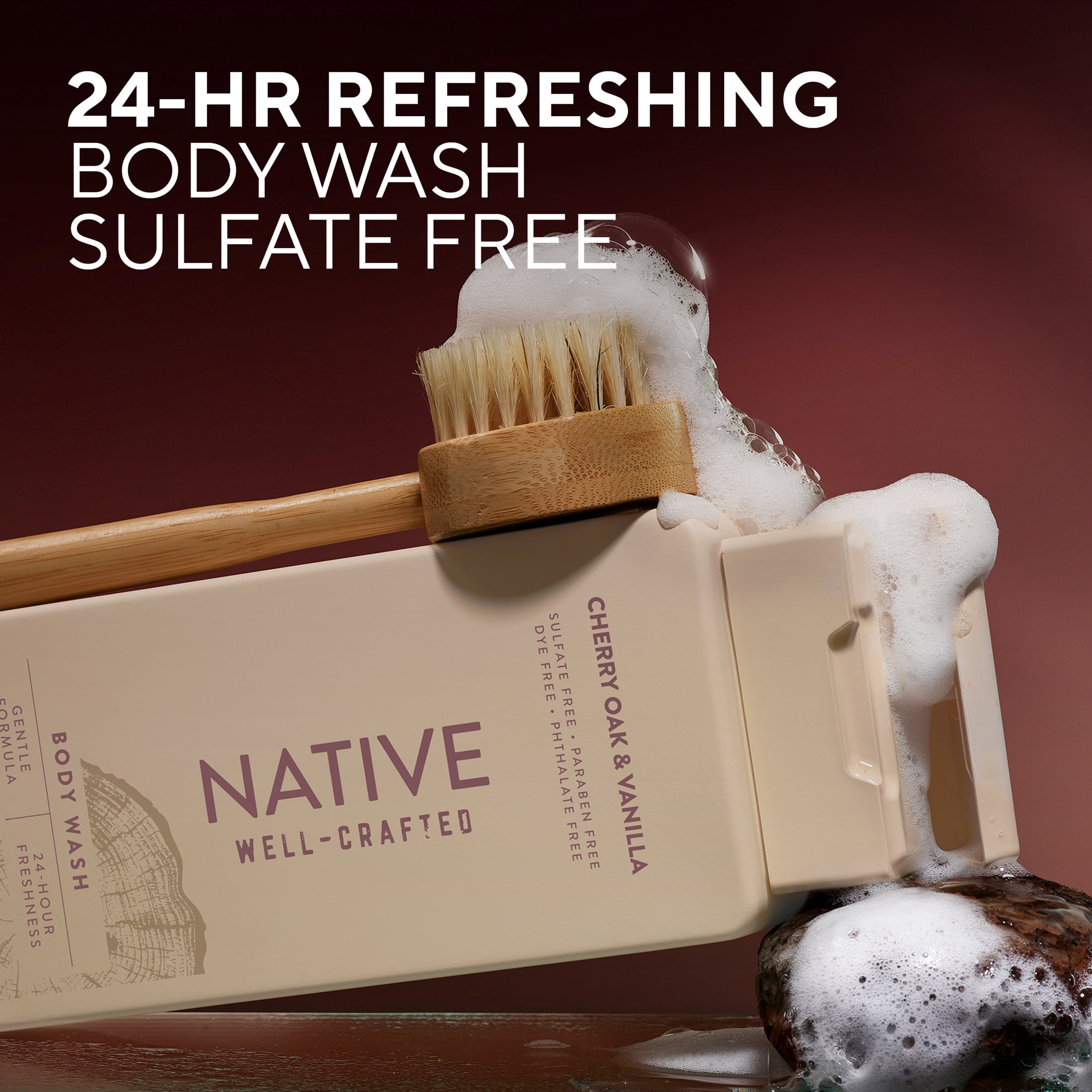 Native Body Wash for men, Limited Edition Cherry Oak & Vanilla, 18 fl oz