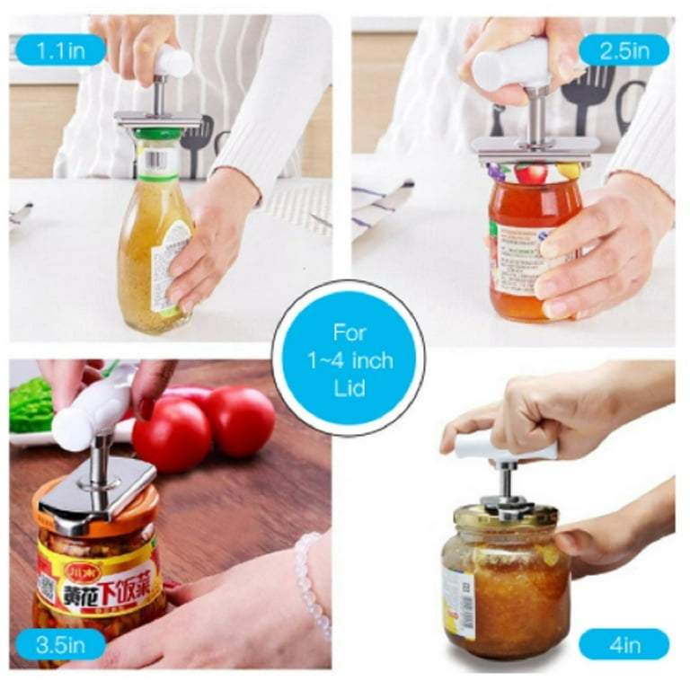 2023 Adjustable Stainless Steel Lid Opener, Easy Twist Jar Opener and  Bottle Cap Remover, Ergonomic Design Kitchen Tool, Perfect for Individuals  with