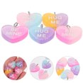 thumbnail image 2 of Heart Pendant Keychain 30Pcs Orange-Purple Gradient Resin for Craft Enthusiasts, 2 of 9