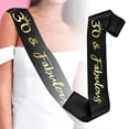 thumbnail image 1 of Customizable Sparkling Letter Shoulder Strap Leather Ribbon 160 × 9.5cm Birthday Party/Graduation /Beauty Pageant Hot Stamping Font Comes With Pin OPP Sealed Package, 1 of 6