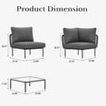thumbnail image 5 of LayinSun 9 Pieces Aluminum Patio Furniture Set, Modern Modular Sectional Sofa with Coffee Table and Upgrade Thickness Cushion, 5 of 8