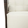 thumbnail image 3 of vidaXL 7 Piece Garden Dining Set with Cushions Brown Poly Rattan, 3 of 5