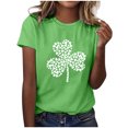 thumbnail image 1 of TSADFHJI Hauts de Noël pour Femmes Manches Longues Col Rond Décontracté T-Shirts avec Imprimé Trèfle de la Saint-Patrick Manches Courtes m Vert Menthe, 1 of 4