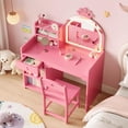 thumbnail image 2 of Bingirl Vanity with Lights 2 in 1 Princess Makeup Vanity Desk, 2 of 9
