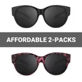 thumbnail image 4 of Polarized Fit Over Sunglasses for Women Trendy Overszied Frame Shades (2 pack), 4 of 10