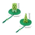 thumbnail image 3 of Witch Hat for Pet Dress Up Costume Photo Props Pet Green Shamrock Witch Hat Patrick's Day Shamrock Theme Cosplay, 3 of 9