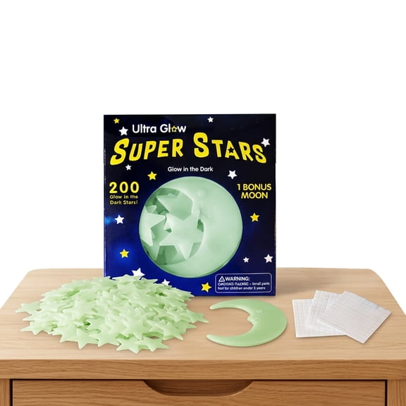 201 Pcs Glow in The Dark Stars Stickers for Ceiling Bedroom, Stocking Stuffers for Kids Ages 3-5, 4-8, 8-12, Boys Girls Room Decor Wall Stickers Stocking Stuffers for Toddler - Green