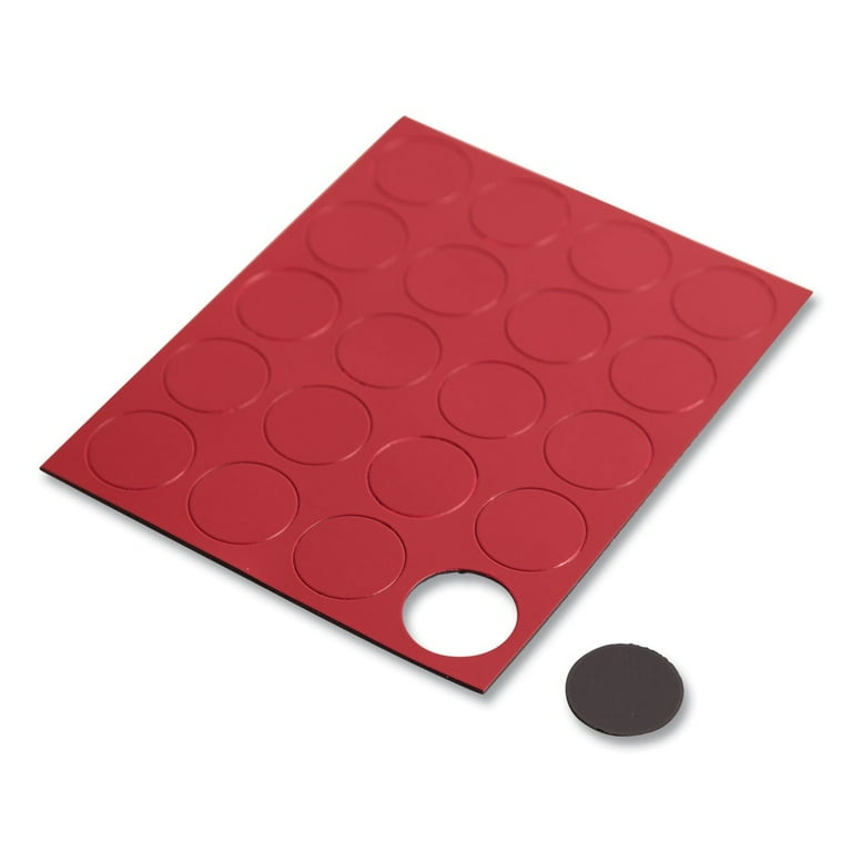 Heavy-Duty Board Magnets, Circles, Red, 0.75 Heavy-Duty Board Magnets, Circles, Red, 0.75