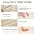 thumbnail image 6 of Luckhao Oversized Accent Chair with Ottoman for Adults, Chenille Cloud Lounge Armchair with Pillows for Living Room, 6 of 7