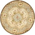 thumbnail image 2 of Traditional Rug - Empire Wool Pile -Ivory/Light Blue-Color:Ivory/Light Blue,Design:Traditional,Shape:Round,Size:4'L x 4'W, 2 of 4