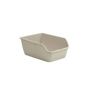 Angle View: Suncast LP3000 Extra Large Easy to Clean Low Front Litter Pan Box Tray, Beige