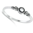 thumbnail image 4 of Dainty Bali Flower Ring 5 Flower .925 Sterling Silver Band Jewelry Female Male Unisex Size 9, 4 of 4
