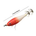 thumbnail image 3 of Señuelo Pesca Luminoso Anzuelos Calamar Anzuelo Artificial Cebos Jigging () Rojo Y Blanco, 3 of 3