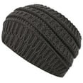 thumbnail image 2 of Miorin Under $5 Knitted Headband for Women, Wide Edge Winter Warm Ear Cover, Open Top Hollow Design, Non Slip Stretchy, Gray Heardband, 2 of 3