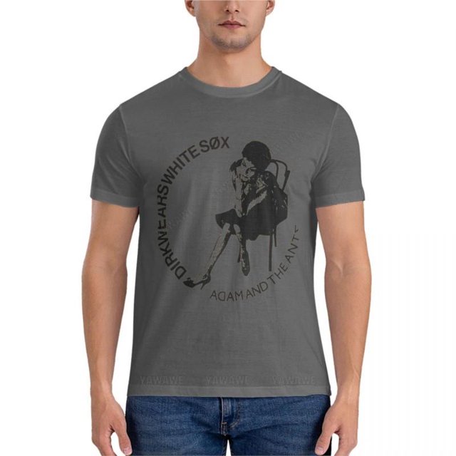 Dirk Wears-Camiseta blanca para hombre camisa con estampado divertido de Adam y el AntsEssential ropa masculina