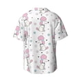 thumbnail image 2 of Wukai Cute Poodle Dog Men's Casual Short-Sleeve Button Down Shirt - Lightweight Summer Dress Shirt for Daily Wear-, 2 of 7