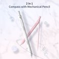 thumbnail image 3 of Multifunctional Drawing Compass Set with 0.7mm Lead Refills - Dual-Purpose Automatic Pencil & Circle Tool, ABS and Zinc Alloy Construction, 15.4cm Length, Ideal for Students, Includes 1 Compass and, 3 of 7