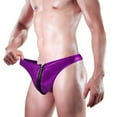 thumbnail image 4 of Mens Purple Satin Briefs with Zipper Fly - Silky Underwear for Men, Novelty Fashion Style, Free Size,Size Free Size, 4 of 4