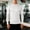 #378-White, variant on Men's Solid Color Long Sleeve Round Neck Tight Fit Base Layer Top Mesh Breathable Stretchy Fitness Cycling Shirt White Gifts for Father 1X