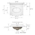 thumbnail image 4 of 25 Inch Cultured Marble Vanity Top with Backsplash, Improved Package, White – Design House, 586222, 4 of 14