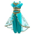 thumbnail image 6 of Girls Jasmine Princess Costume Dress up for Birthday Halloween Christmas Party, 6 of 7