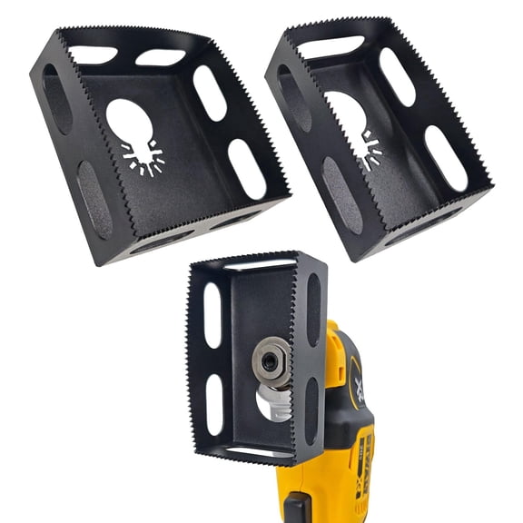 Upgrade Square Slot Cutter, Drywall Outlet Cutter compatible with Dewalt 20V & Milwaukee M18 Oscillating Multi-Tools, Hardened Steel One Step in Place Electrical Box Cutter for Drywall Sheetrock