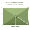 thumbnail image 3 of Yescom 10x6ft Universal Replacement Umbrella Canopy Top Cover Patio Beach, 3 of 9